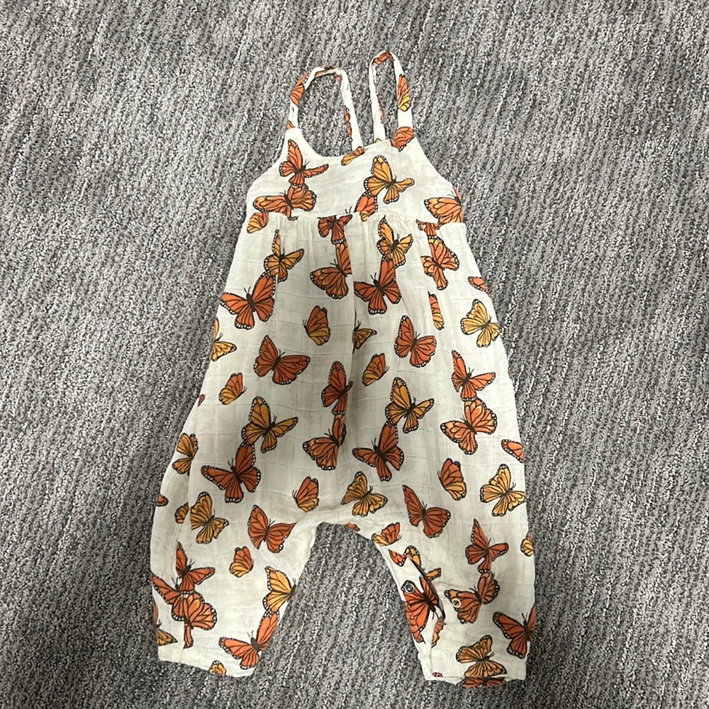 Angel Dear Monarch Butterfly Tie-Back Romper